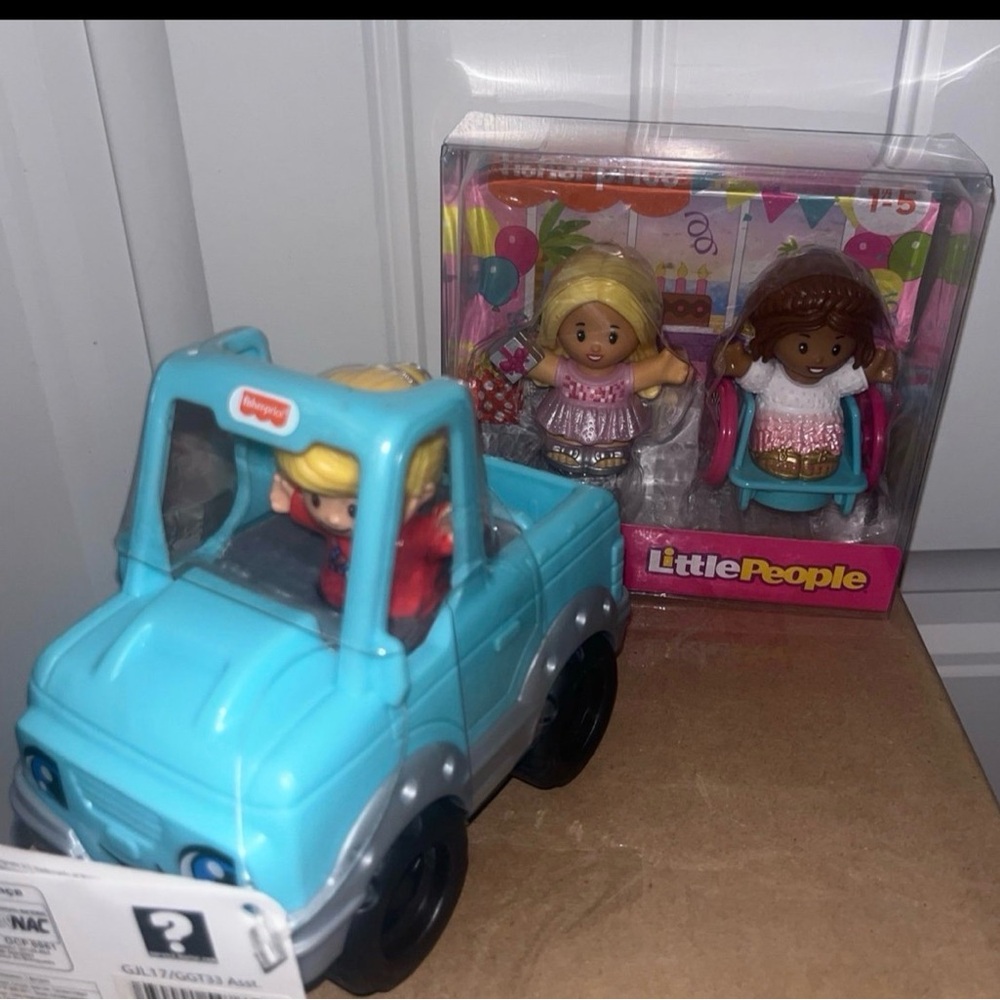 Little People Blue Toy Truck with Figures